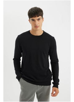 DeFacto Man Smart Casual Tricot Regular Fit Crew Neck Long Sleeve Pullover  - Image 3