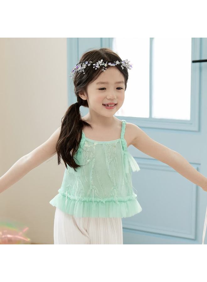Luson Children's Performance Costume Set, Mermaid Princess Dress, Lightweight Summer Style For Girls, New Desig - Image 3
