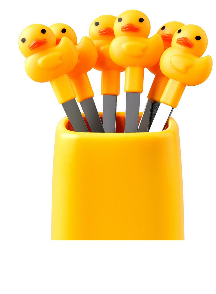 ريانسي مجموعة شوك سلطة الفاكهة مكونة من 6 شوك حيوانات لطيفة للمقبلات وشوك الحلوى من اختيارات الطعام - Image 2