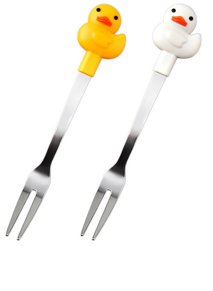 ريانسي مجموعة شوك سلطة الفاكهة مكونة من 6 شوك حيوانات لطيفة للمقبلات وشوك الحلوى من اختيارات الطعام - Image 3