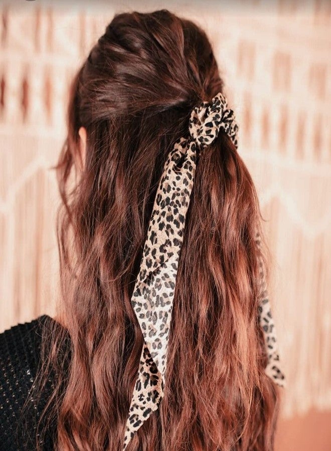 IBDA Jaguar Look Silk Scarf Hair Scrunchie,Hair Ties, Handmade, Hair Accessories. Rubber Band - Image 3