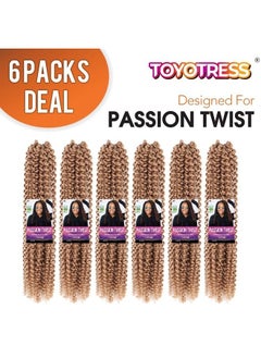 Passion Twist Hair 18Inch 6packs - Blonde Water Wave Crochet Braids, for Butterfly Locs or Bohemian Passion Twists Crochet hair Synthetic Braiding Hair Extensions(18Inch 6packs, 27#) - pzsku/ZFB5B6117F9FEDF1885E1Z/45/_/1687723169/15356003-1548-40b4-93e2-31786f2252ad