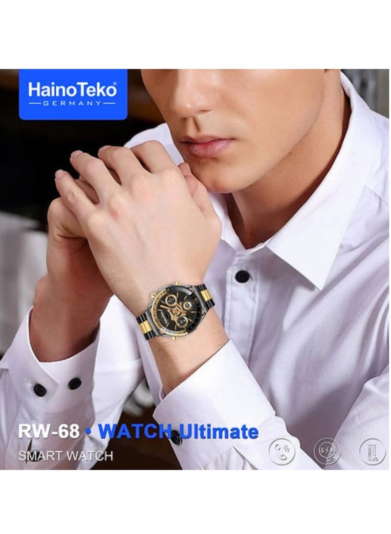 Haino Teko Smart Watch RW-68 Round Screen AMOLED Display with 3 Pair Straps and Wireless Charger and Watch Can Display Map - Image 3