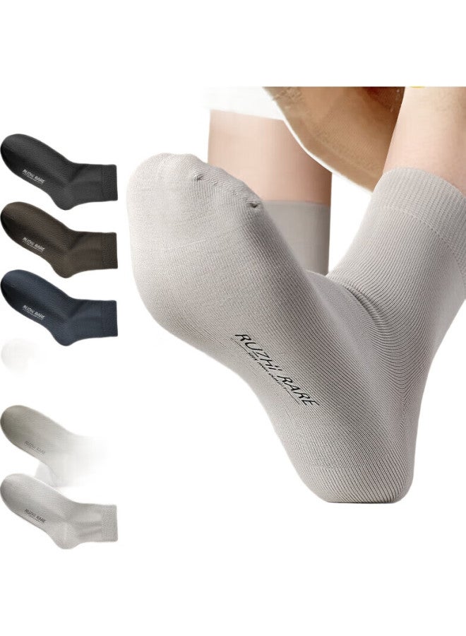As plant Like Plant Men'S Socks, Summer 100% Pure Cotton Mid-Calf Socks, 7A Grade Antibacterial, Odor-Resistant, Breathable, Wear-Resistant, Seamless Business Long Socks - Image 3