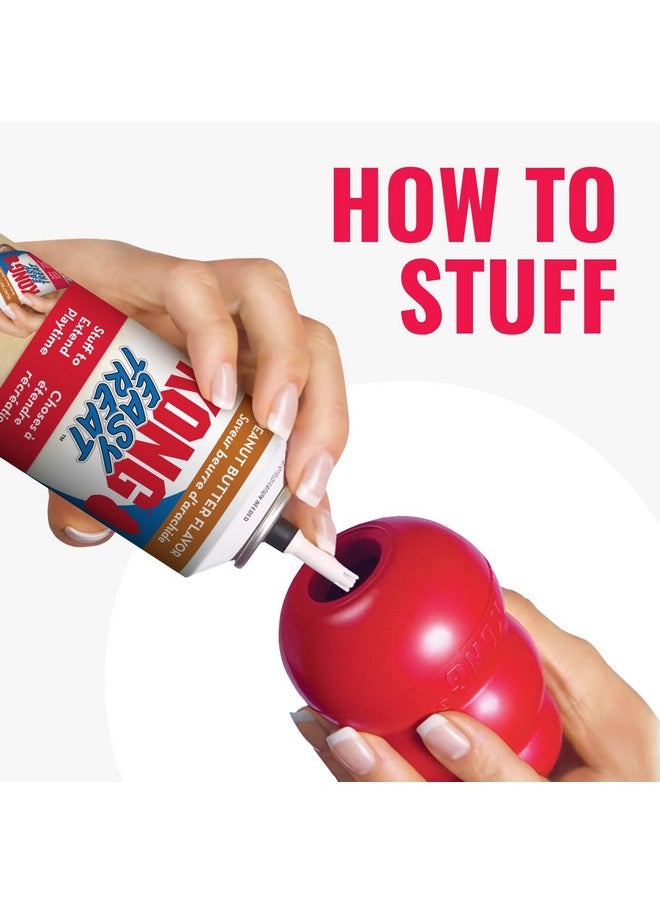 Kong - KONG Classic Stuffable Dog Toy Easy Treat Peanut Butter Spray - Fetch & Chew Toy for Dogs - with Dog Toy Filler Treat - for Hours of Fun & Enrichment - 8 oz - for Large Dogs - Image 1