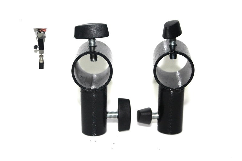 SHOPEE Backdrop Curtain Rod Conversion Adapter Clamp Set Convert The Light Stand Into A Background System Suitable for Paper & Cloth - Image 1