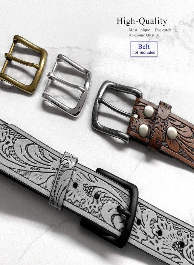 Belts.com Nickel Polished finish Standard Metal Buckle - Fits 1-1/2"(38mm) Wide Belt Straps - Image 5