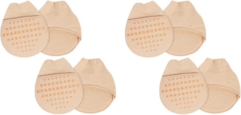 cheekyglo 4 Pairs Toeless Boots Cushion Relief Slings Front Sleeve Arthritis Pad Anti- Foot of Heels Filler Lady Adjustable for Invisible Big Blister Liner Non Flats Sandals Gel Slip - Image 1