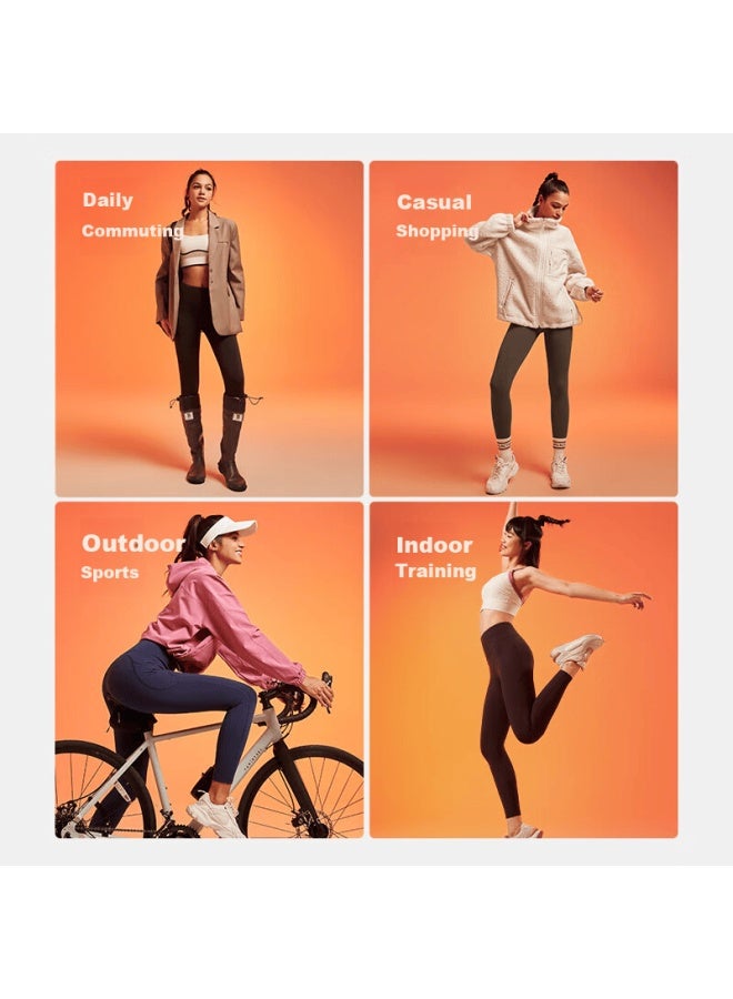 Vfu Meow Velvet High-waist Lifting Yoga Pants Women's Autumn Winter Fleece-lined Warm Fitness Leggings Walnut Wood S - Image 4