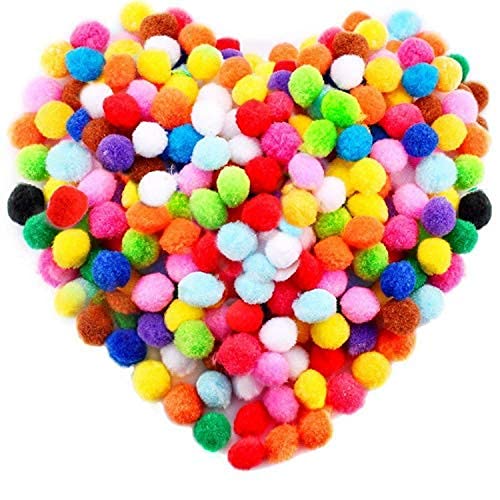 SCHUBERT Round Shaped Pompom Mixed Color Soft Fluffy for Art & Craft, Party Decoration, Handicrafts (Size 2CM / Approx. 500 PCS) - Image 3