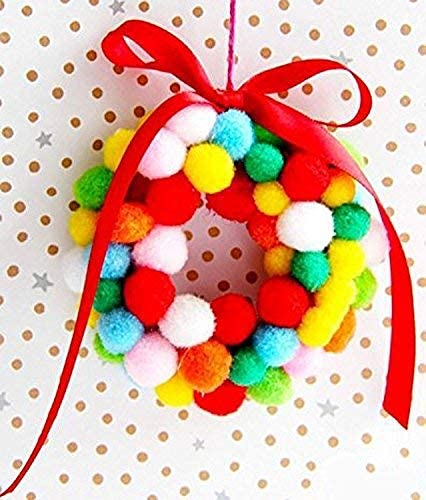 SCHUBERT Round Shaped Pompom Mixed Color Soft Fluffy for Art & Craft, Party Decoration, Handicrafts (Size 2CM / Approx. 500 PCS) - Image 5