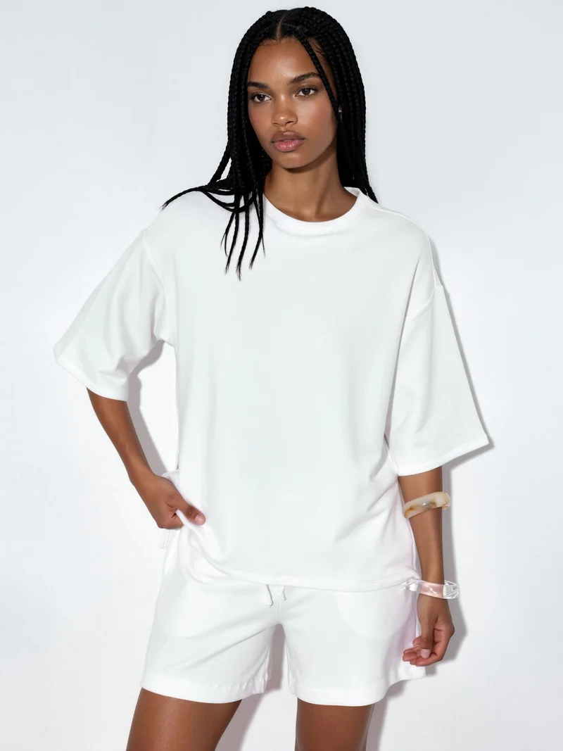 بوسيم BUSEM Women's Loose-fit Crew Neck T-shirt