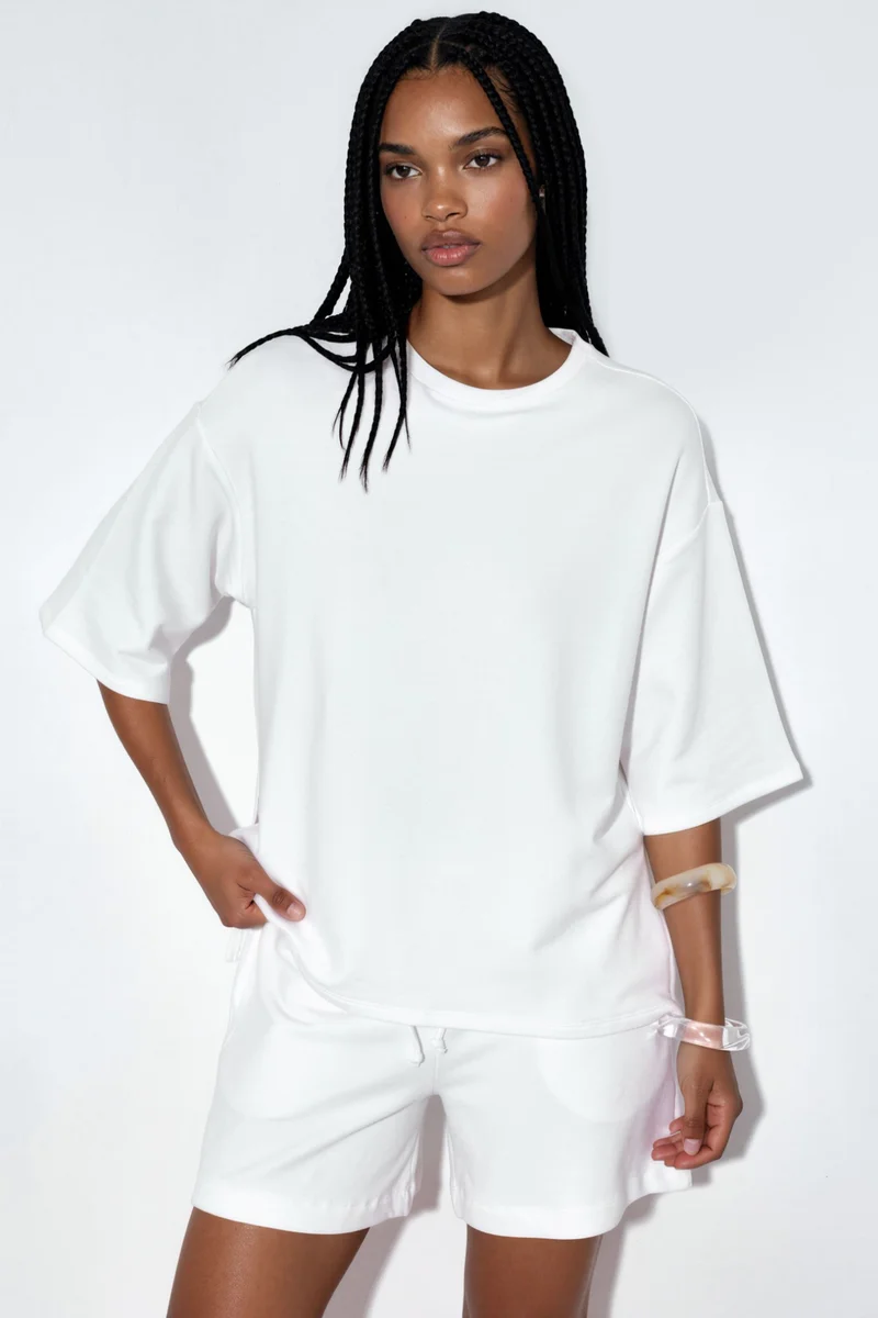 بوسيم BUSEM Women's Loose-fit Crew Neck T-shirt