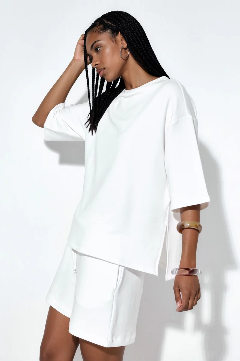 بوسيم BUSEM Women's Loose-fit Crew Neck T-shirt