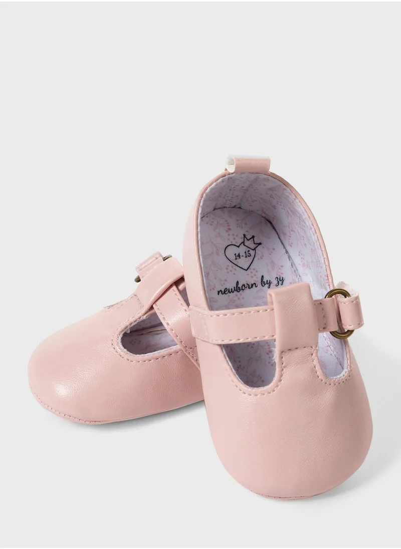 Zippy Infant Single Strap Velcro Ballerinas