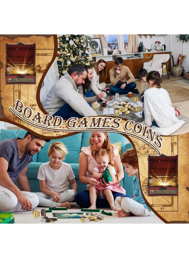 هانايف 50 قطعة من عملات القراصنة المعدنية، نسخ طبق الأصل من عملات الدبلون الإسبانية، رموز معدنية لكنز القراصنة، عملات معدنية مزيفة للعب للأطفال، ألعاب الطاولة، حفلات القراصنة، تنكرية (ذهبية، فضية، برونزية) - Image 4