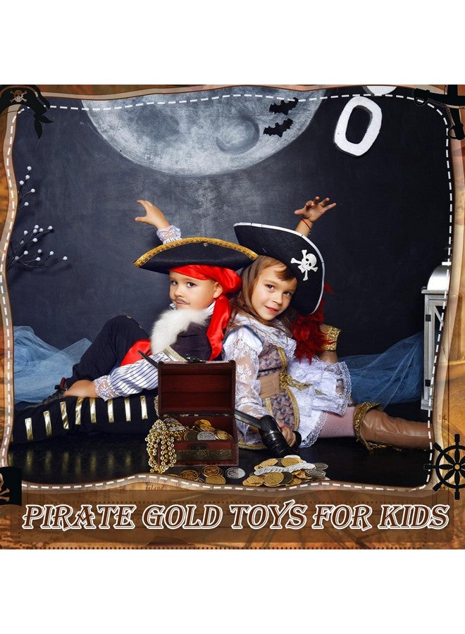 هانايف 50 قطعة من عملات القراصنة المعدنية، نسخ طبق الأصل من عملات الدبلون الإسبانية، رموز معدنية لكنز القراصنة، عملات معدنية مزيفة للعب للأطفال، ألعاب الطاولة، حفلات القراصنة، تنكرية (ذهبية، فضية، برونزية) - Image 3