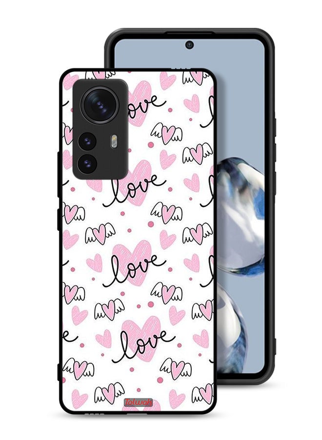 Tolwak Xiaomi 12S Pro Protective Case Cover Love And Heart Art Pattern - Image 1