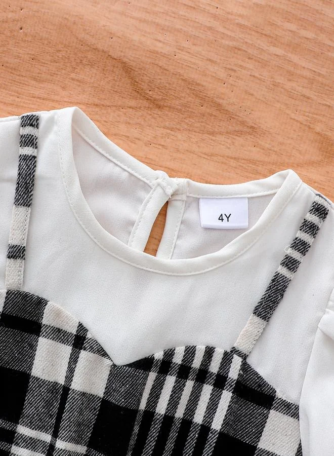 تايك تو Take Two Girls Plaid Dress with Bow Detail