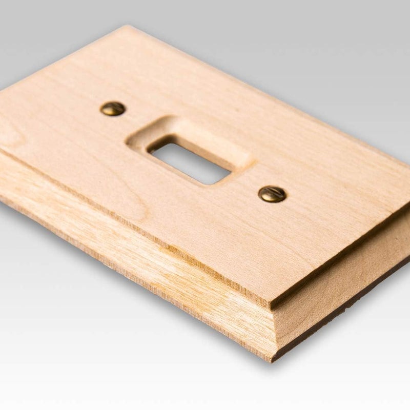 Amerelle Baker Single Rocker Unfinished Wood Wallplate - Image 2