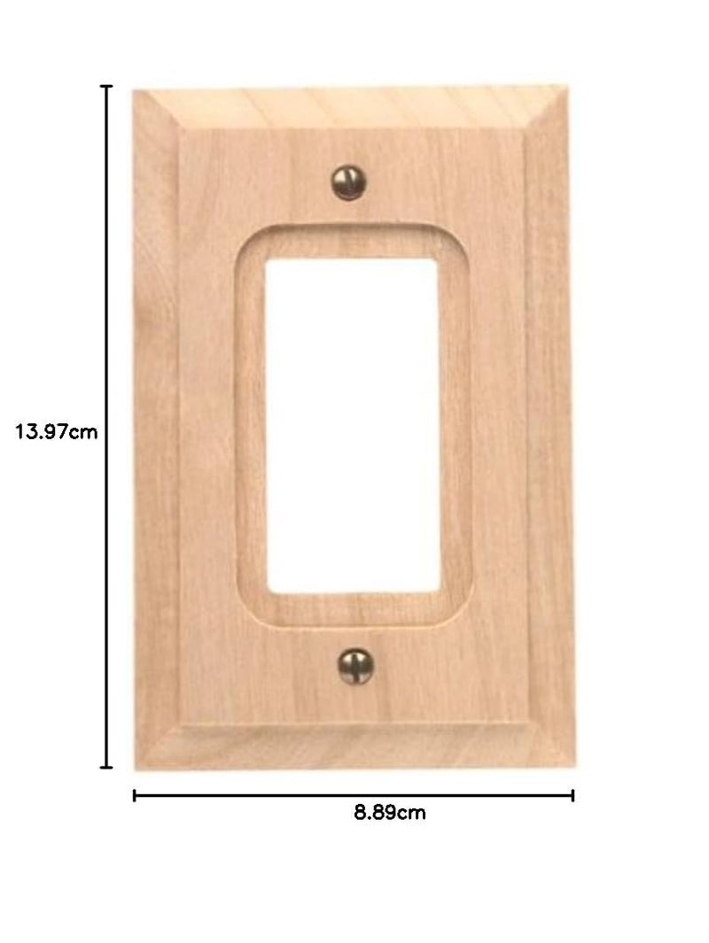Amerelle Baker Single Rocker Unfinished Wood Wallplate - Image 4