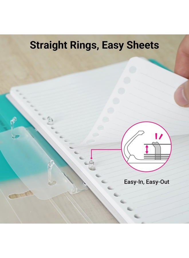 Kokuyo 5 Subject Spiral Notebook, Campus 2-Ring B5 Refillable Journal with 5 Tab Dividers, 100 Sheets in 6mm Dotted Ruled Loose Leaf Paper, Grey, Japan Import (RU-PP358M & NO-S836BT) - Image 4