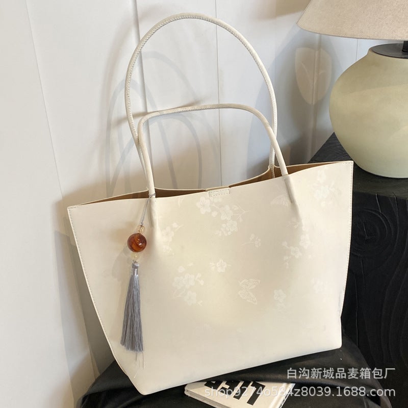 New National Style Popular Tote Bag For Women Large-Capacity Fashionable Commuter Bag This Year'S Popular Shoulder Bag - Image 4
