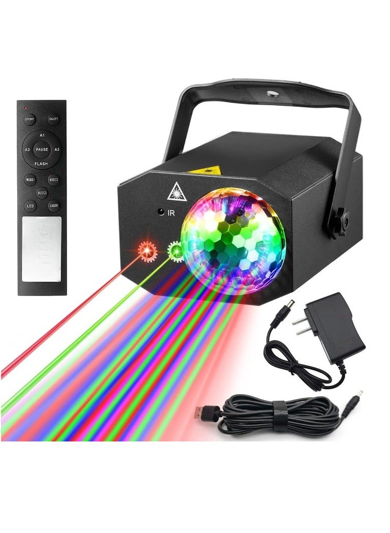 Party Light, Ball Light With Pattern Projection, Sound Activate Projector Lamp, Durable Portable RGB Colored Strobe Stage Lighting For Parties Birthday Weddings  - Image 1