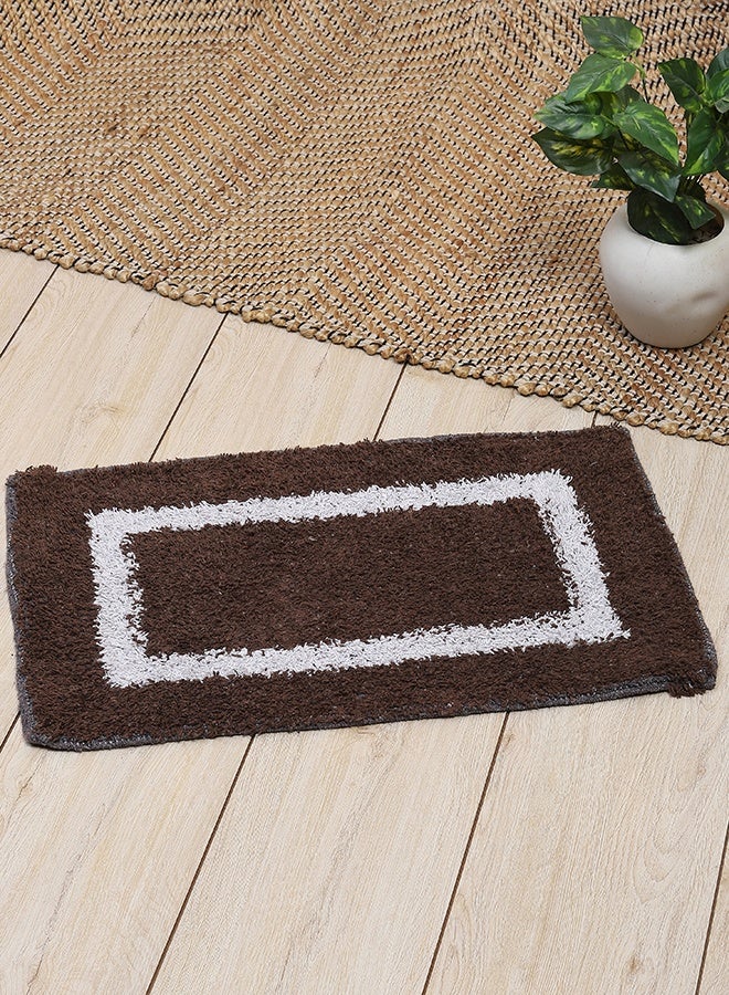 Status Status Contract Microfiber Soft and Super Absorbent Door Mat/Bath Mat-38X58 CM (DKBrown)  - Image 1
