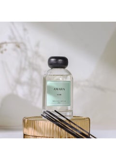 Amara Amara Reed Diffuser Noir | Luxury Scented Diffuser for Home | Rich Smoky Fragrance Aromatherapy Natural Room Freshener Long Lasting Elegant & Mysterious Scent 200 ml  - Image 2