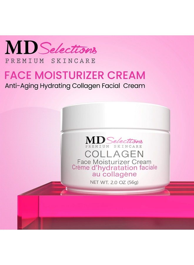 MD Selections Collagen Facial Cream Face Moisturizer Cream for Dry Skin Vegan Anti Aging Crème d - Image 3