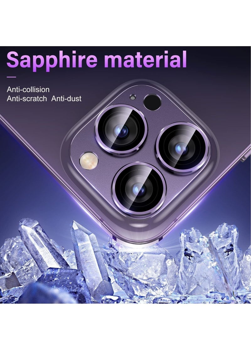 "9H Tempered Glass Camera Lens Protector for iPhone 14 Pro/14 Pro Max - Drop Protection, Metal Ring, Scratch-Resistant, Easy to Install" - Image 3