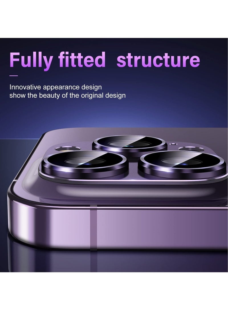 "9H Tempered Glass Camera Lens Protector for iPhone 14 Pro/14 Pro Max - Drop Protection, Metal Ring, Scratch-Resistant, Easy to Install" - Image 5