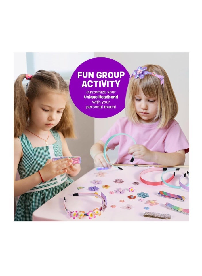 ONE TO FOUR Headband Making Kit for Girls - Make Your Own Fashion Headbands for Kids - DIY Hair Accessories Set - Arts and Crafts Gift for Girls Ages 5-12 Years - Teen Kid Toys Birthday Eid Gifts Set - Image 3