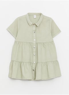 LC WAIKIKI Shirt Collar Short Sleeve Baby Girl Dress  - Image 1