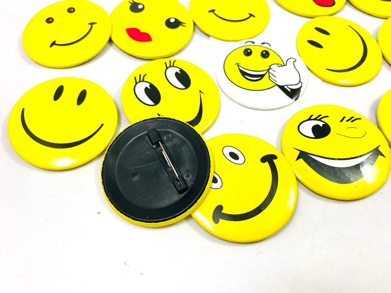 Evisha Smiley/Emoji Different Moods Mini Badges (Pack of 20) (Multi-Colour) - Image 2