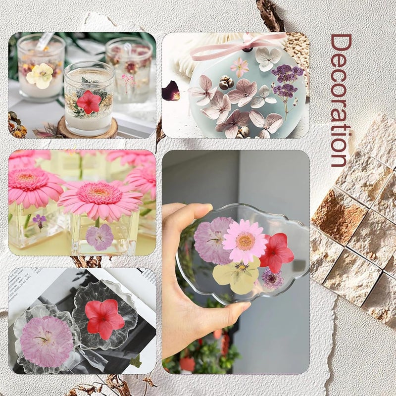 Eshow 104Pcs Natural Pressed Dried Flowers Resin, Dry Flowers for Resin Accessories, Dried Flower for Scrapbooking DIY Art Crafts, Epoxy Resin Jewelry Molds, Candle, Soap Making, Craft Making - Image 3