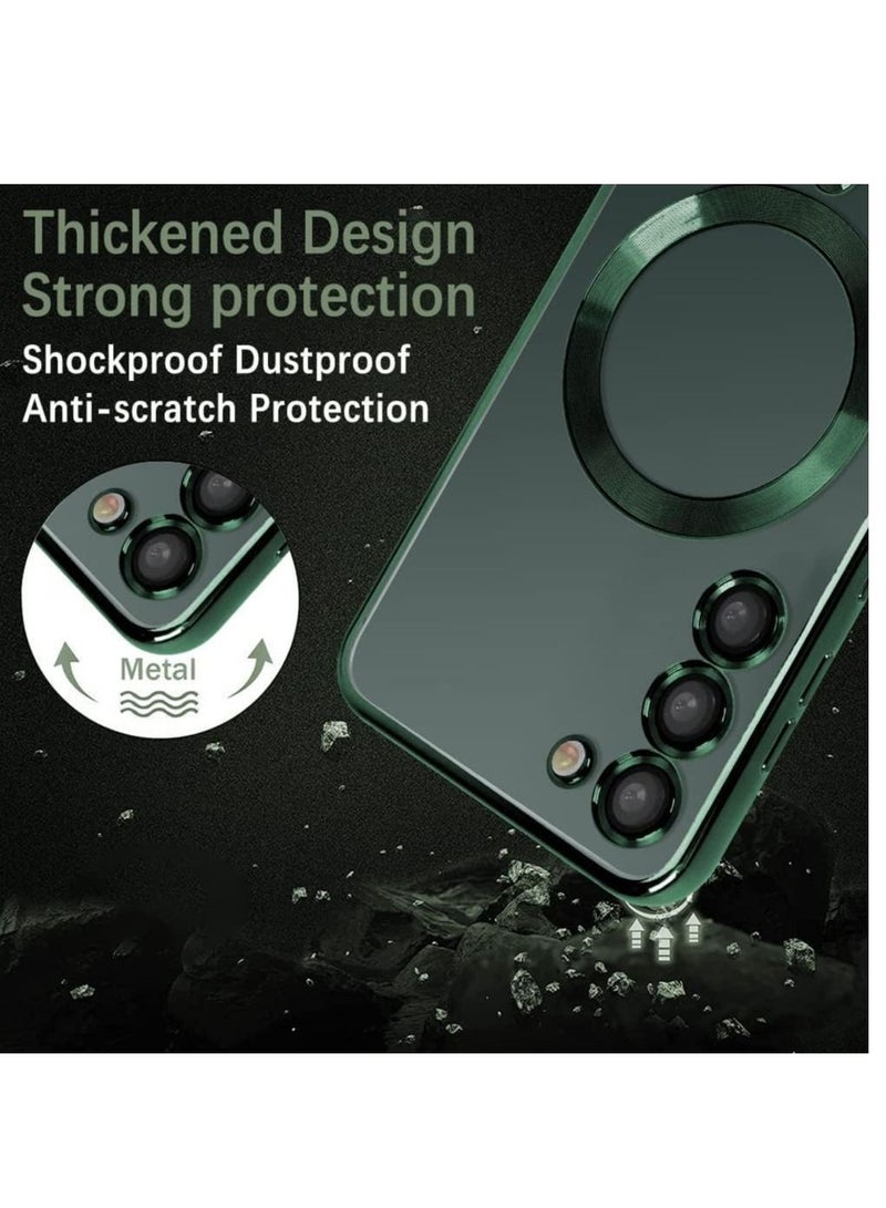 Magnetic Clear Case for Samsung Galaxy S23 Plus with Camera Lens Protector Magsafe Compatible Electroplated Soft TPU Shockproof Anti-Scratch Phone Case - Image 5