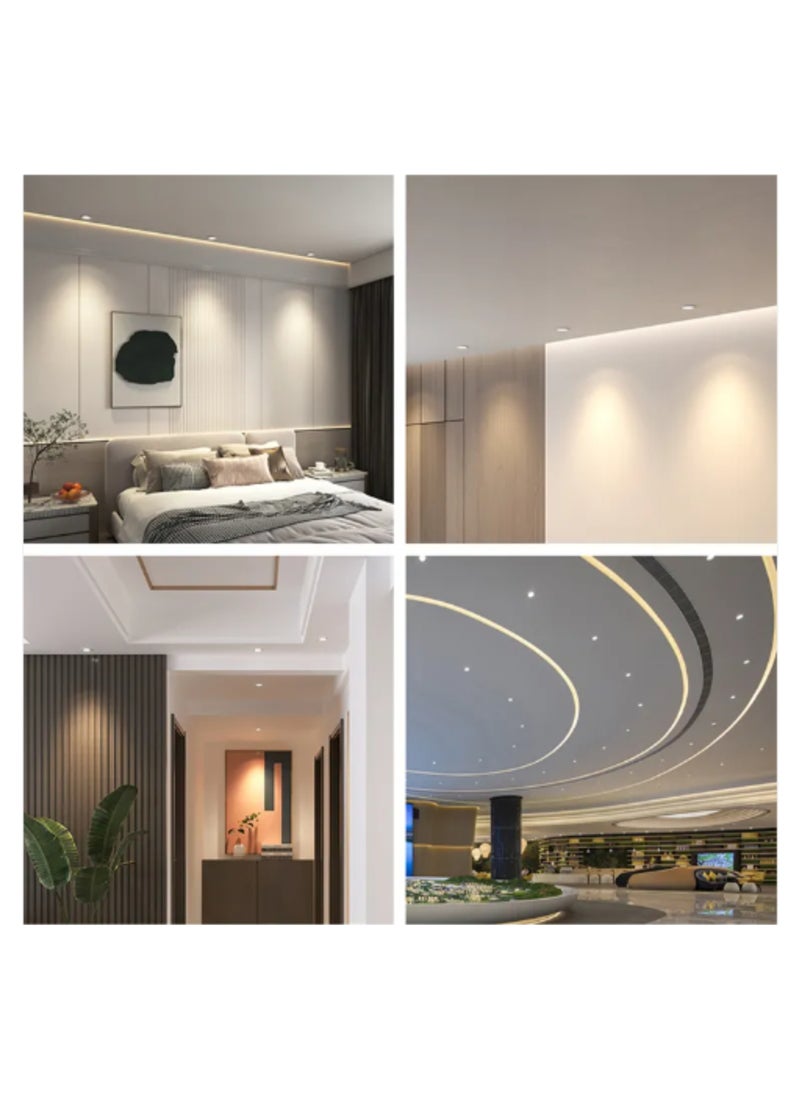 Vmax - COB LED Downlights Ceiling White Light 3000K 20W 1800LM, AC 220-240V, Cut Φ175mm, IP44 Ultra Slim LED Recessed Ceiling Lights for Bathroom Bedroom Kitchen Living Room, Not Dimmable - Image 1