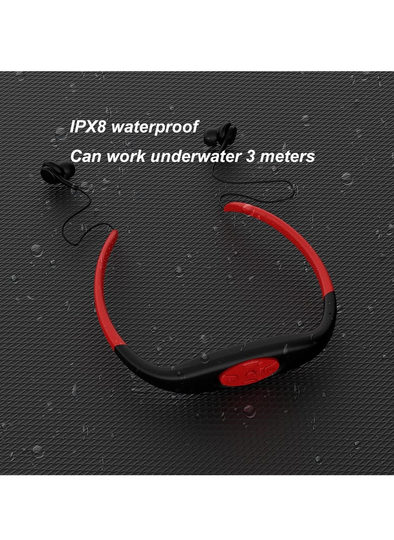 Bluetooth Swimming Headphones, Waterproof Mp3 Headset Music Player, Comfortable HD Stereo Sound Earbuds, Rechargeable Neckband Headphones For Swimming, Surfing, Running, Sports, (1pc, Red) - pzsku/ZFB5C4493952634246C60Z/45/_/1727354980/acec86a3-0d79-4e41-8b69-705491483bce