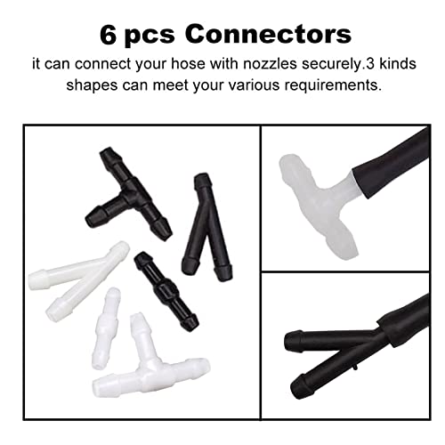 YIENAKFUN Front Windshield Washer Nozzles kit Replacement for 08-12 Jeep Liberty 06-10 Jeep Commander, 07-11 Dodge Nitro Replaces 55157319AA 4806312AA Wiper Spray Washer Jet with 3M Fluid Hose & 6 Connectors - Image 4