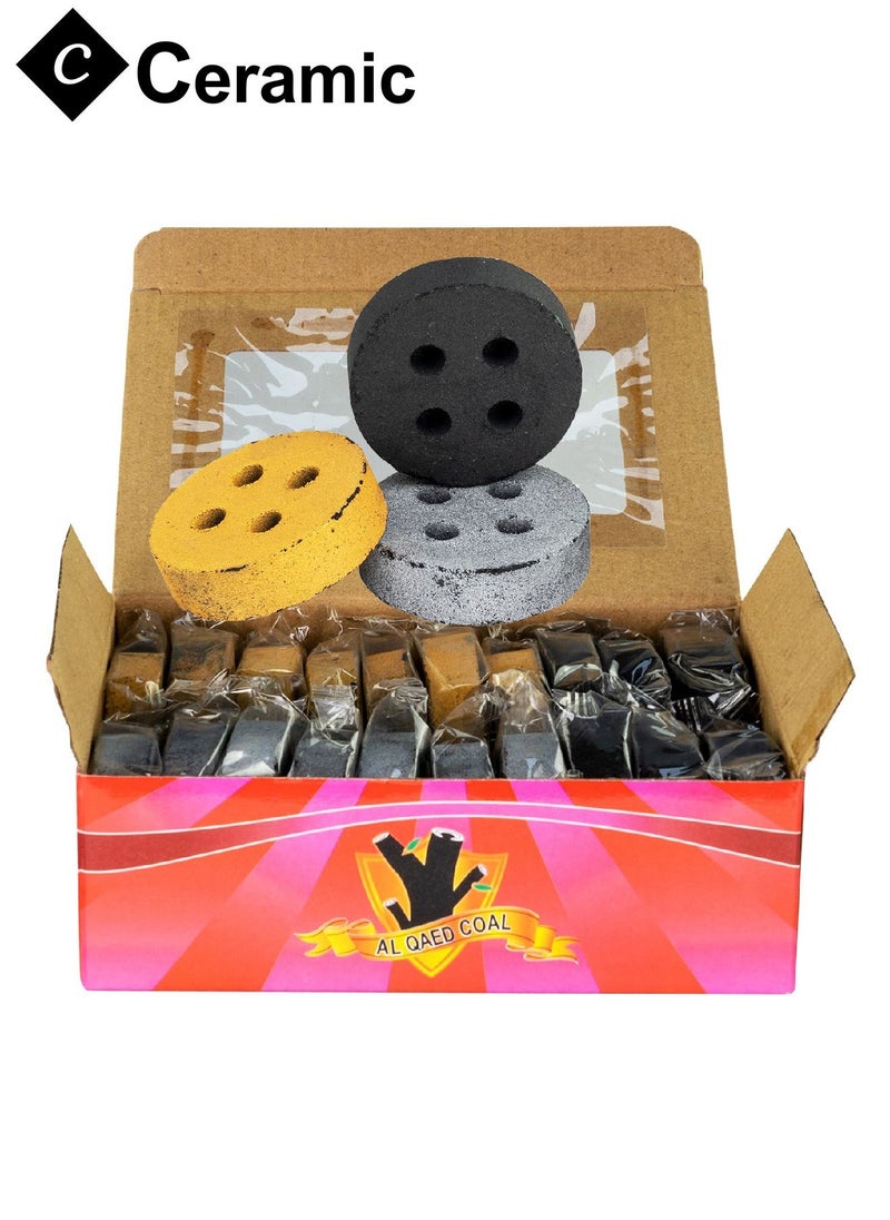 CERAMIC Al Qaed  Coal Charcoals Quick Ignite and Long Lasting 20 Pieces  - Image 4
