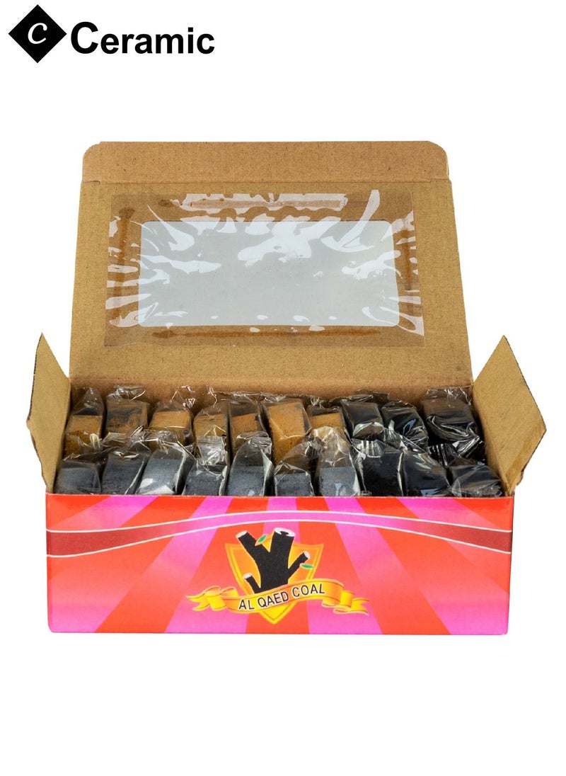 CERAMIC Al Qaed  Coal Charcoals Quick Ignite and Long Lasting 20 Pieces  - Image 3
