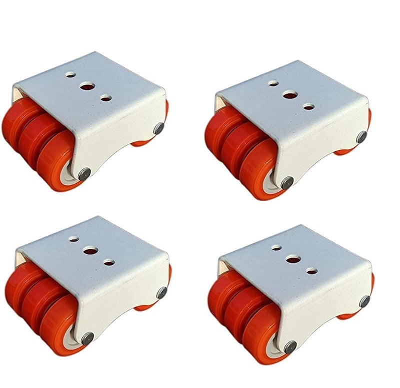 APURK Portable Roller Wheels Heavy Duty 300 kg Load Capacity Furniture Pads Office Trolley Wheel Caster for Table 300Kg CapacitySet of 4 WHEELES - Image 1