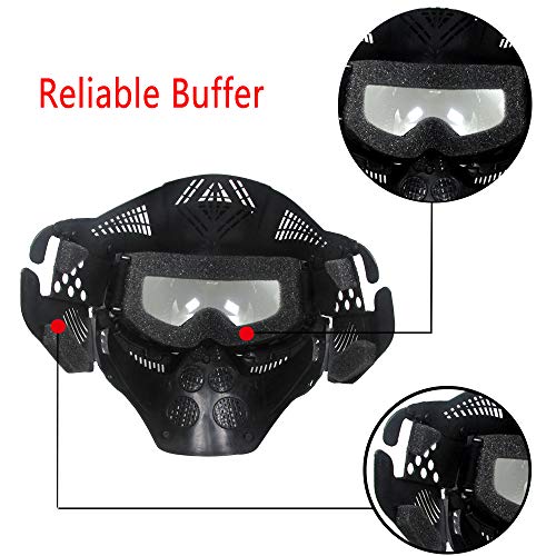 IndependentThose Tactical Mask Airsoft Masks, for Airsoft BB Hunting, CS Game Full Face Tactical Gear, Impact Resistant with Goggles, Motocross Skiing Outdoor Activities - Image 5