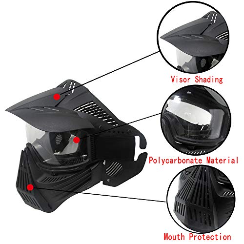 IndependentThose Tactical Mask Airsoft Masks, for Airsoft BB Hunting, CS Game Full Face Tactical Gear, Impact Resistant with Goggles, Motocross Skiing Outdoor Activities - Image 3