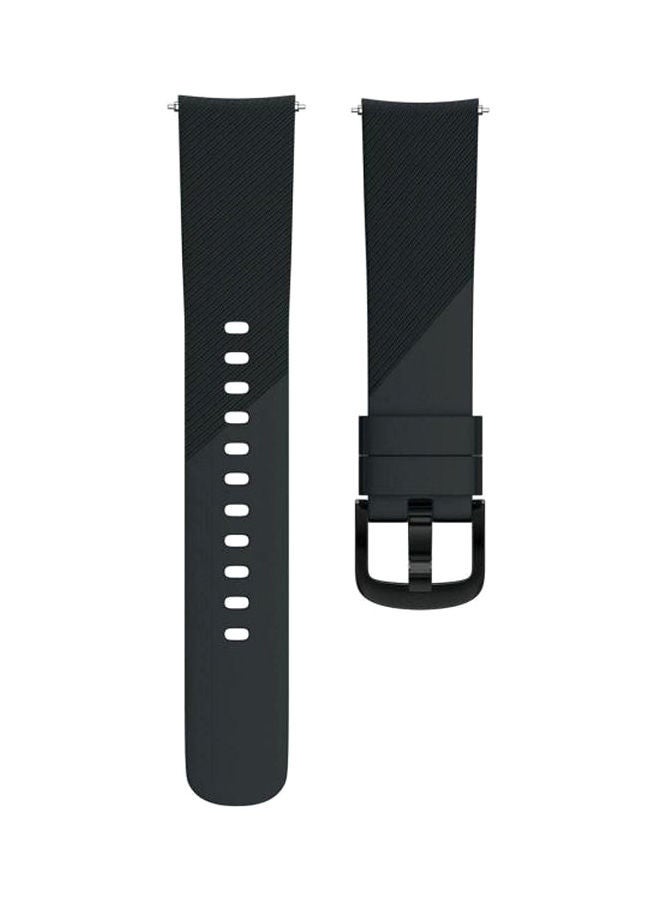 NIBEMINENT Replacement Silicone Smartwatch Strap Black - Image 1
