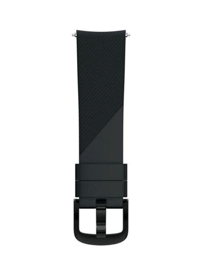 NIBEMINENT Replacement Silicone Smartwatch Strap Black - Image 2