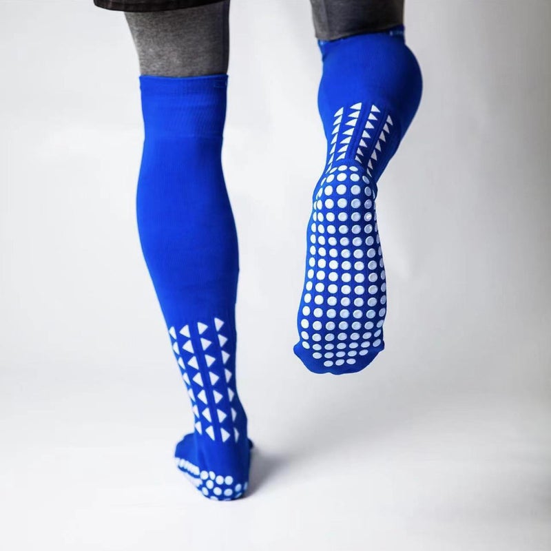 Generic 2024 Amazon Game Training Football Socks Thickened Towel Socks Dumped Non-Slip Wear-Resistant Wipe Sporty Socks Blue