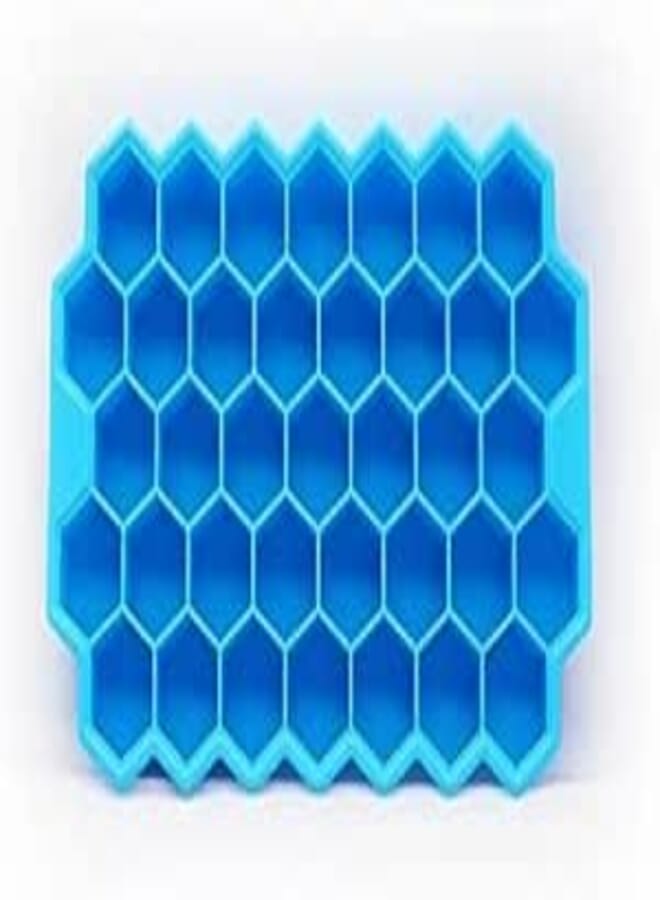 Weqty Ice Cube Trays, Flexible Silicone Honeycomb Shape Molds 37 Grids for Ice, Candy, Chocolate Making Mold, Whiskey, Ice Cream Party Cold Drink Cocktails Trays Small Cubes Fridge